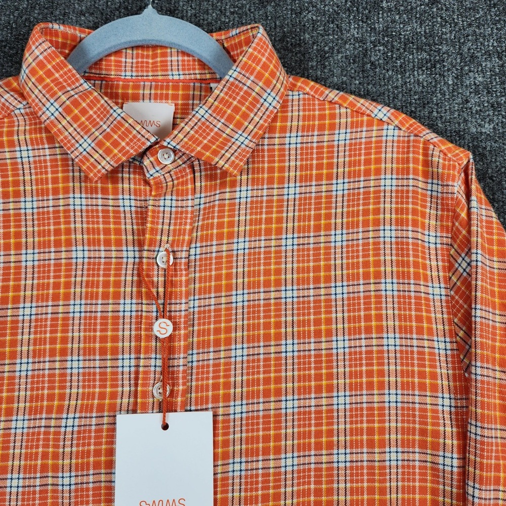 SWIMS Neath Flannel Mens Preppy Old Money Coastal Plaid Shirt‎ Size L NWT